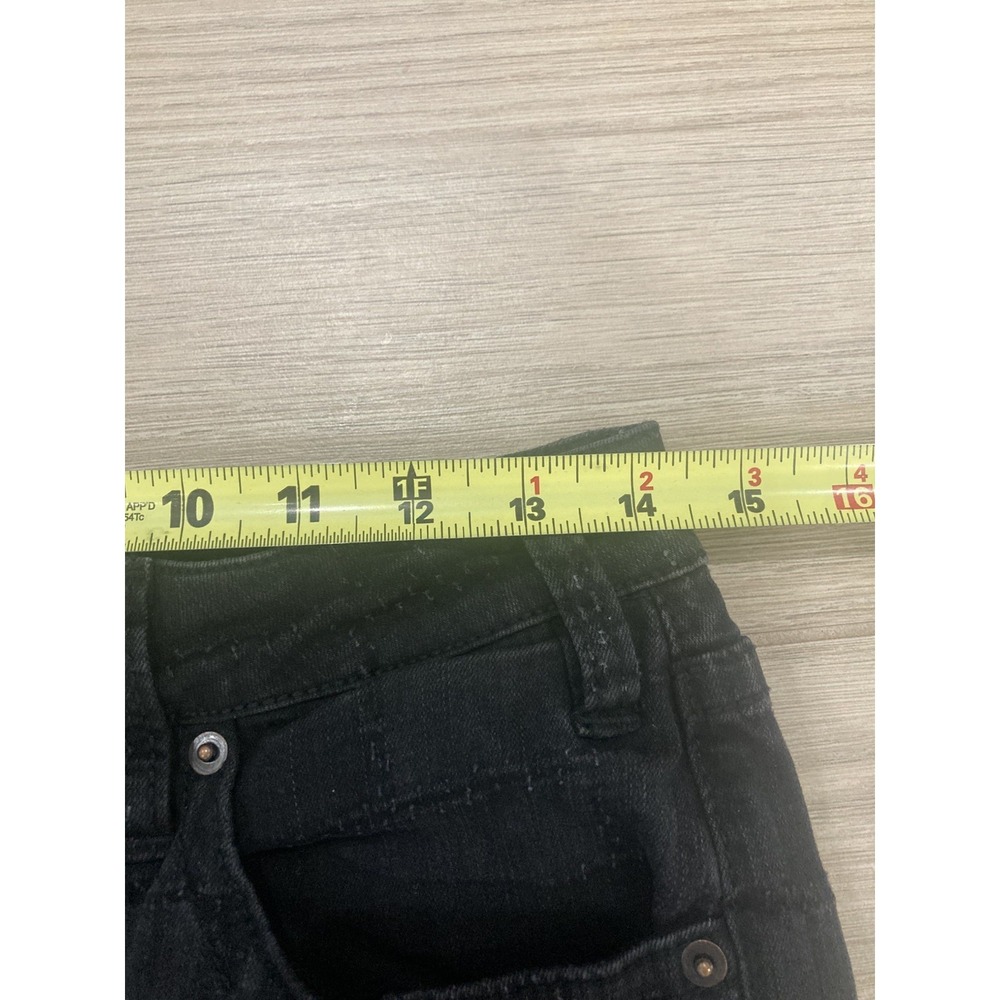 Rock & Roll Cowgirl Western Black Patchwork Denim High Rise Flare Jeans W29 L33 - Picture 11 of 11